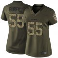 Women Nike Cincinnati Bengals #55 Vontaze Burfict Green Salute to Service Jerseys