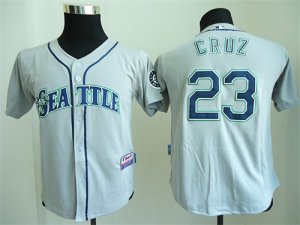 Youth mlb seattle mariners #23 cruz grey jersey