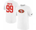Nike San Francisco 49ers 99 SMITH Name & Number T-Shirt White