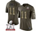 Mens Nike Atlanta Falcons #11 Julio Jones Limited Green Salute to Service Super Bowl LI 51 NFL Jersey