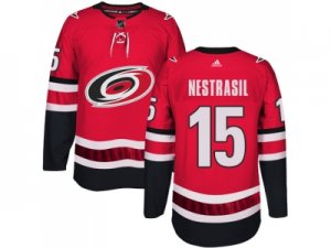 Men Adidas Carolina Hurricanes #15 Andrej Nestrasil Authentic Red Home NHL Jersey