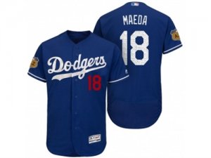 Mens Los Angeles Dodgers #18 Kenta Maeda 2017 Spring Training Flex Base Authentic Collection Stitched Baseball Jersey