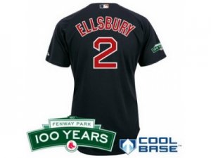 mlb Boston Red Sox #2 Jacoby Ellsbury DK BLUE Cool Base 100th Anniversary Patch