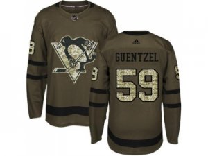 Adidas Pittsburgh Penguins #59 Jake Guentzel Green Salute to Service Stitched NHL Jersey