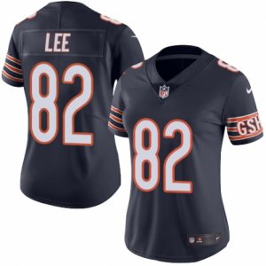 Women\'s Nike Chicago Bears #82 Khari Lee Limited Navy Blue Rush NFL Jersey