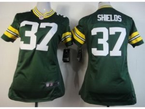 Nike Women Green Bay Packers #37 Sam Shields Green Jerseys