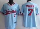 mlb minnesota twins 7# mauer m&n baby blue