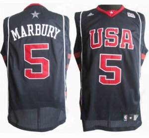 nba jersey usa #5 marbury blue[marbury]