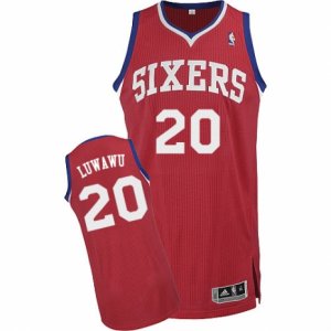 Men\'s Adidas Philadelphia 76ers #20 Timothe Luwawu Authentic Red Road NBA Jersey