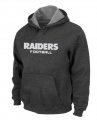 Oakland Raiders Authentic font Pullover Hoodie D.Grey