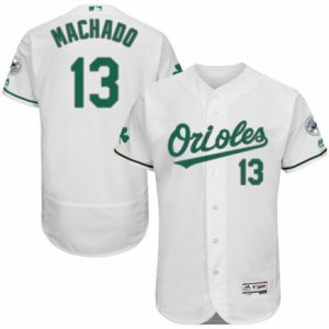 Men\'s Majestic Baltimore Orioles #13 Manny Machado White Celtic Flexbase Authentic Collection MLB Jersey