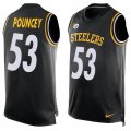 Nike Pittsburgh Steelers #53 Maurkice Pouncey Black Team Color Men Stitched NFL Limited Tank Top Jersey