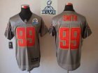 2013 Super Bowl XLVII NEW San Francisco 49ers #99 Aldon Smith Grey Shadow With Hall of Fame 50th Patch(Elite)