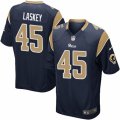 Mens Nike Los Angeles Rams #45 Zach Laskey Game Navy Blue Team Color NFL Jersey