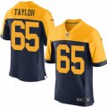 Mens Nike Green Bay Packers #65 Lane Taylor Elite Navy Blue Alternate NFL Jersey