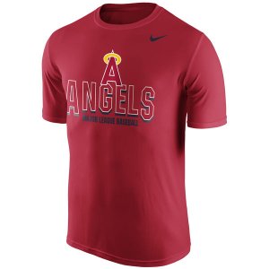 MLB Men\'s Los Angeles Angels of Anaheim Nike Cooperstown Legend Issue Performance T-Shirt - Red