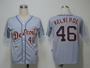 mlb detroit tigers #46 valverde grey