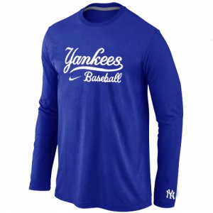 New York Yankees Long Sleeve T-Shirt Blue