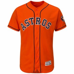 Men\'s Houston Astros Majestic Alternate Blank Orange Flex Base Authentic Collection Team Jersey