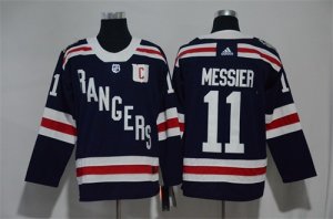 Rangers #11 Mark Messier Navy Adidas Jersey