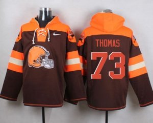 Nike Cleverland Browns #73 Joe Thomas Brown Player Pullover NFL Hoodie