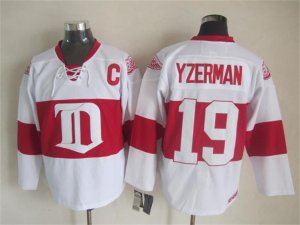 NHL Detroit Red Wings #19 Steve Yzerman classic white jerseys