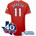 mlb Texas Rangers #11 Darvish red(40th Anniversary)