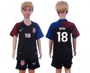 USA #18 Wood Away Kid Soccer Country Jersey