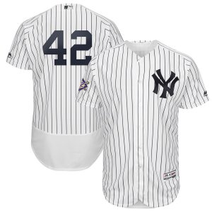 Yankees #42 Mariano Rivera White 2019 Jackie Robinson Day FlexBase Jersey