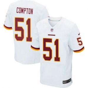 Mens Nike Washington Redskins #51 Will Compton Elite White NFL Jersey