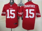 2013 Super Bowl XLVII NEW San Francisco 49ers 15 Michael Crabtree Red jerseys (Limited)