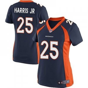 Women Nike Denver Broncos #25 Chris Harris Jr Blue Alternate Stitched Jersey