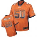 Nike Chicago Bears #50 Mike Singletary Orange Jersey(Elite Drift Fashion)