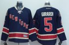NHL New York Rangers #5 Dan Girardi Dark Blue Third Stitched Jerseys