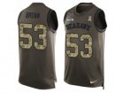 Mens Nike Seattle Seahawks #53 Arthur Brown Limited Green Salute to Service Tank Top NFL Jersey