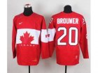 nhl jerseys team canada #20 brouwer red[2014 world championship][brouwer]