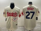 Angels #27 Mike Trout Cream 2022 City Connect Cool Base Jerseys