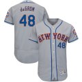 Mets #48 Jacob deGrom Gray 150th Patch Flexbase Jersey