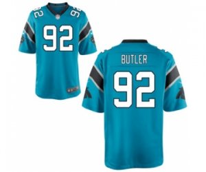 Men\'s Nike Carolina Panthers #92 Vernon Butler Game Blue Alternate NFL Jersey