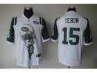 Nike nfl New York Jets #15 Tim Tebow white jerseys[helmet tri-blend limited]