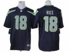 Nike NFL Seattle Seahawks #18 Sidney Rice Blue Jerseys(Limited)