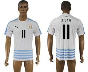 Uruguay #11 Stuani Away Soccer Country Jersey