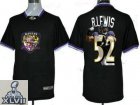 2013 Super Bowl XLVII NEW Baltimore Ravens 52 Ray Lewis Team ALL-Star Fashion Jerseys-1