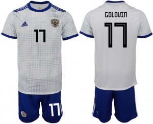 Russia 17 GOLOVIN Away 2018 FIFA World Cup Soccer Jersey