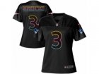 Women Nike New England Patriots #3 Stephen Gostkowski Game Black Fashion NFL Jersey