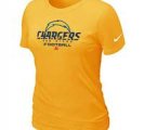 Women San Diego Charger Yellow T-Shirt