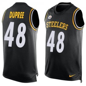 Nike Pittsburgh Steelers #48 Bud Dupree Black Team Color Men Stitched NFL Limited Tank Top Jersey