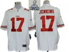 2013 Super Bowl XLVII NEW San Francisco 49ers 17 A.J. Jenkins White jerseys (Limited)