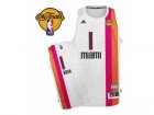 nba miami heat #1 bosh white-orange[2013 finals]