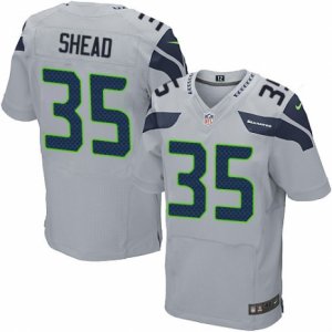 Men\'s Nike Seattle Seahawks #35 DeShawn Shead Elite Grey Alternate NFL Jersey